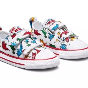 NIB CONVERSE Chuck Taylor All Star Toddler Boys Low Top DINOSAUR Sneakers 4T